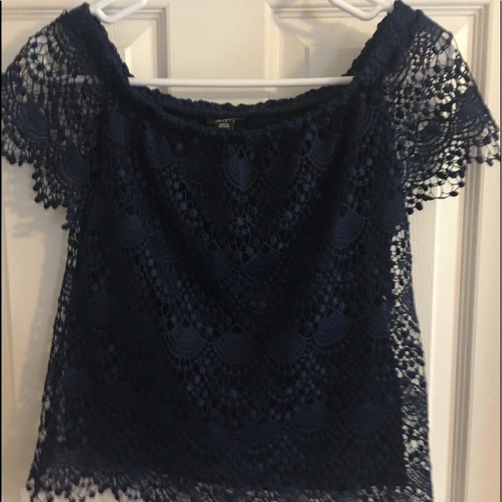 a.n.a laced off the shoulder blouse